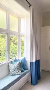 White and Blue Curtains