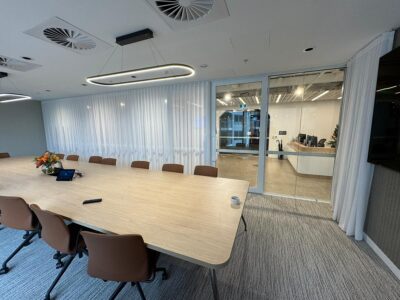 Sheer Curtains in the Meeting Room